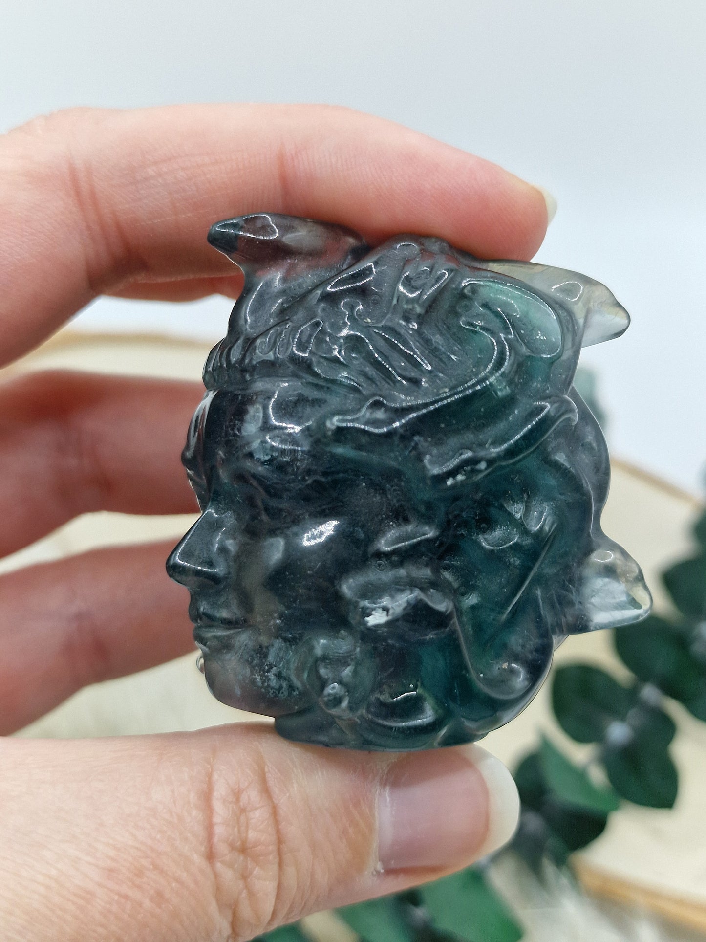 Medusa aus Fluorit 🐍