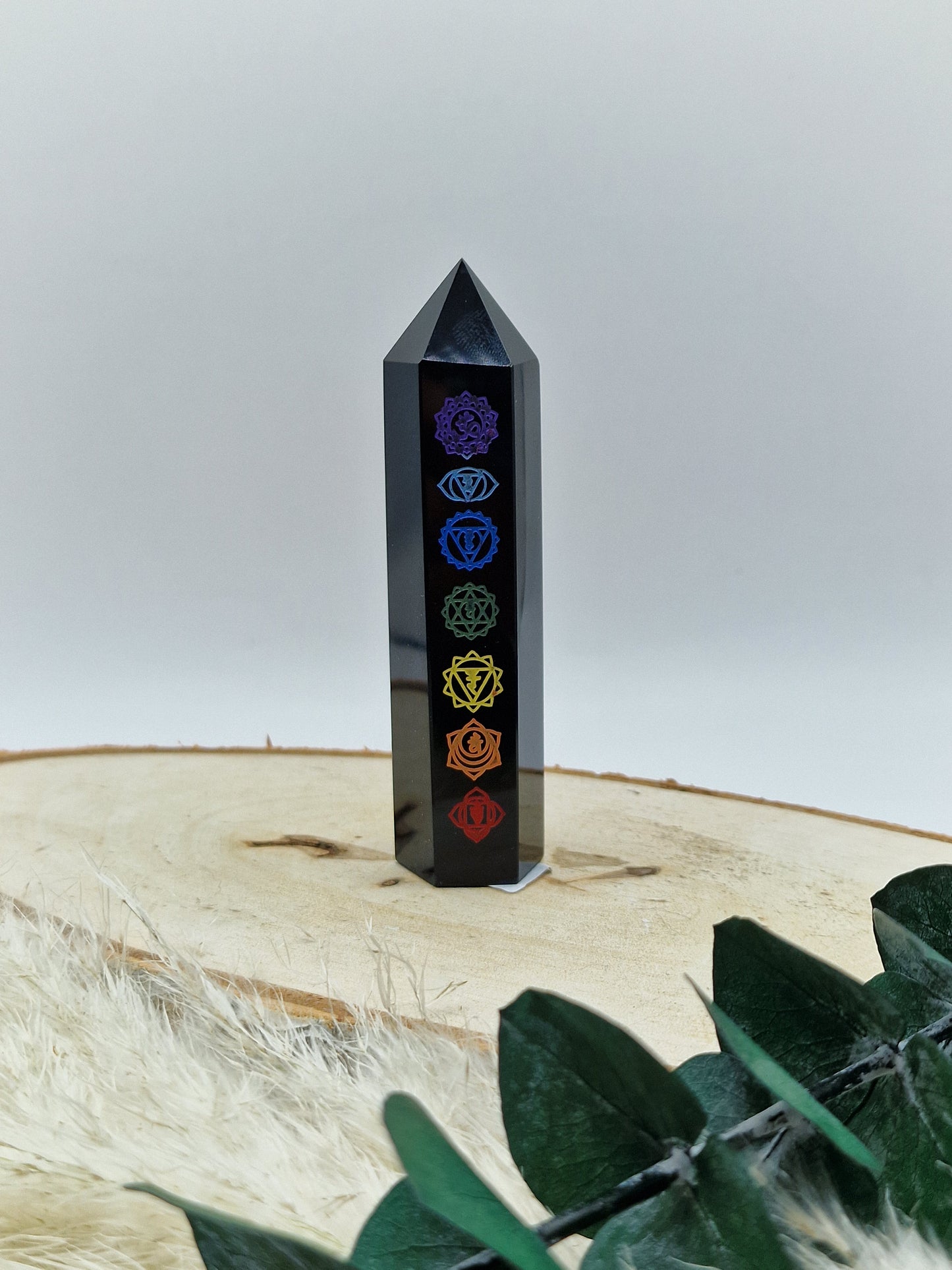 Chakra Obsidian Turm 🕉