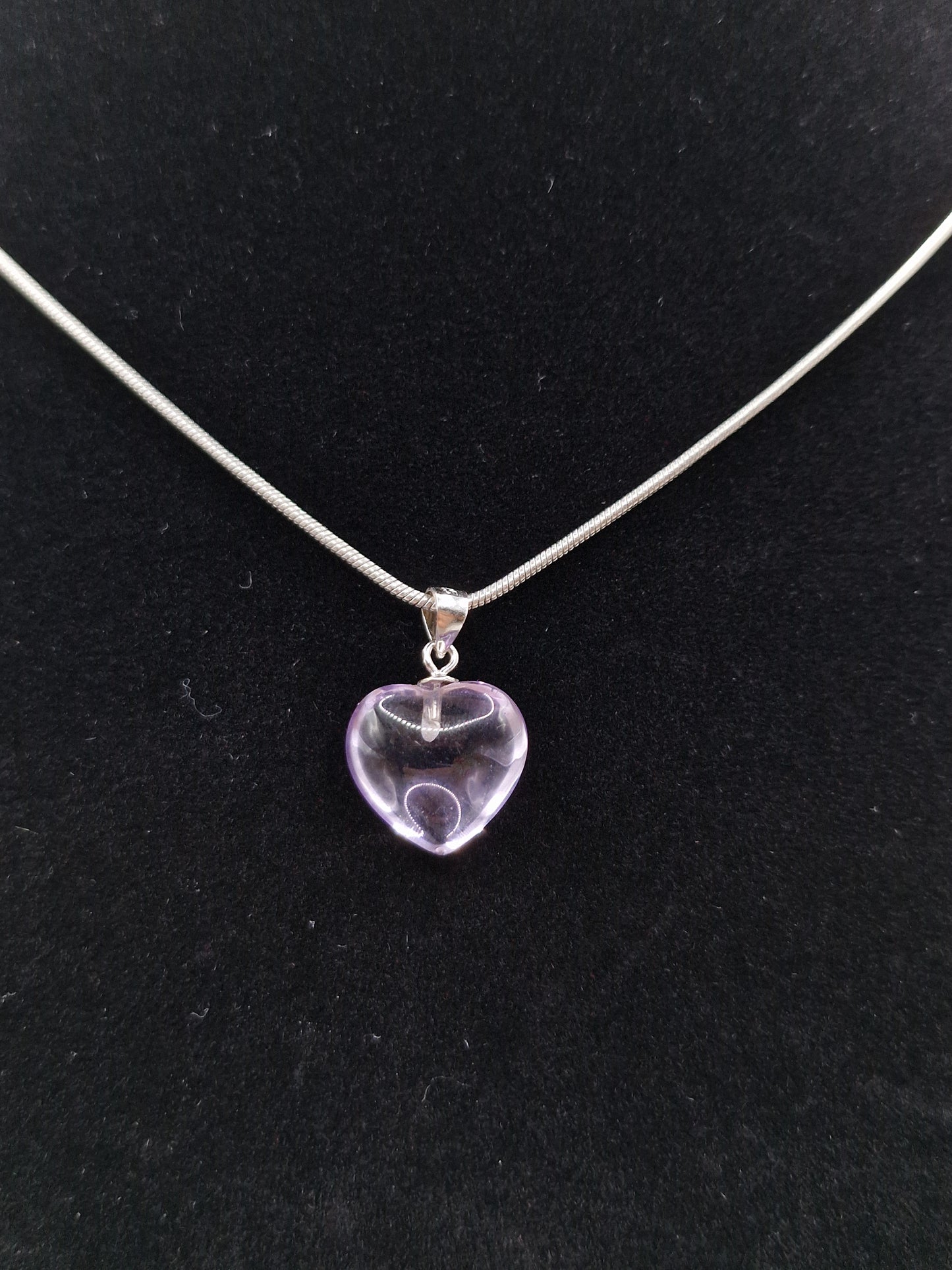 Amethyst Herz Kettenanhänger 💜 S925