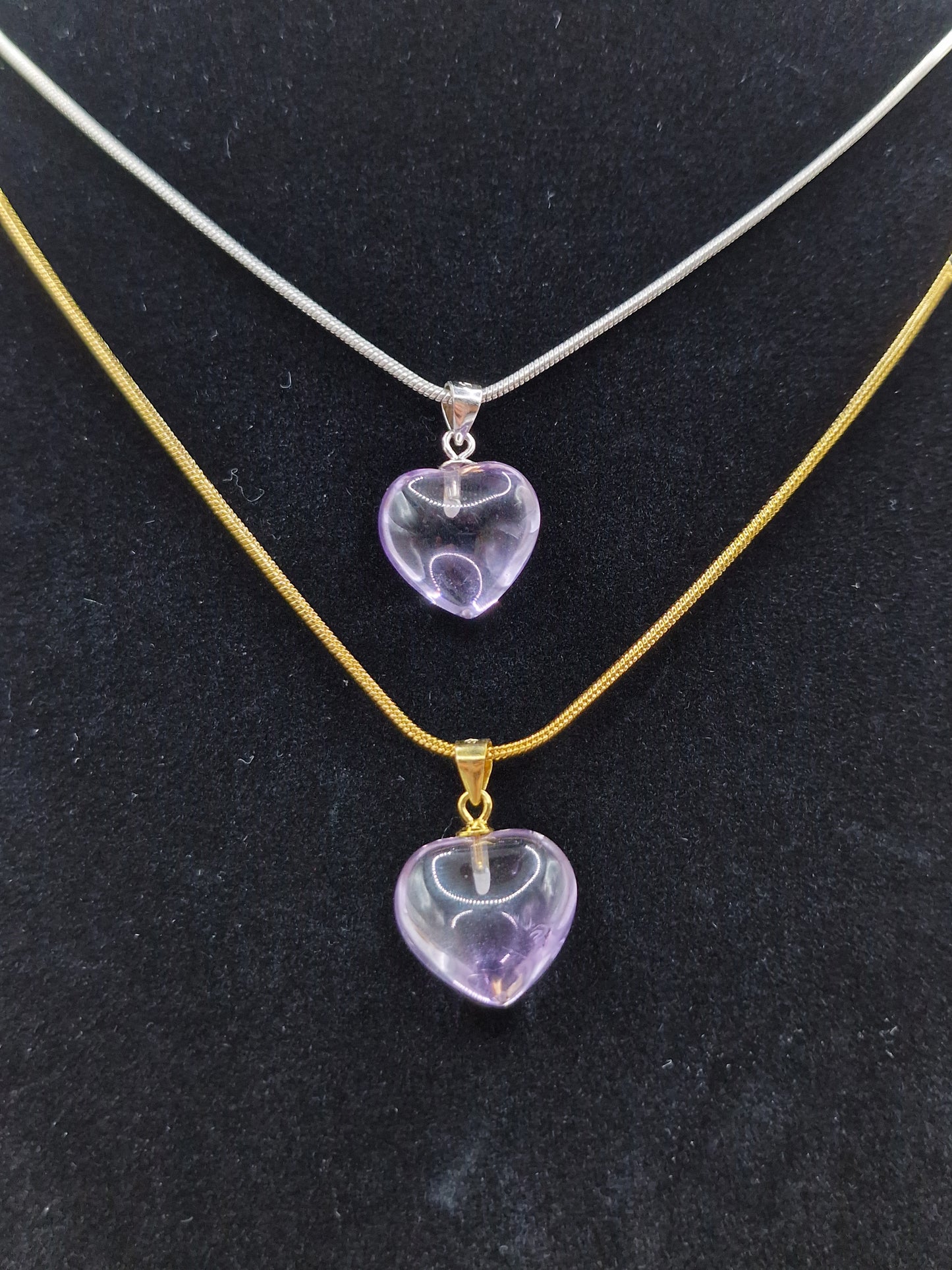 Amethyst Herz Kettenanhänger 💜 S925