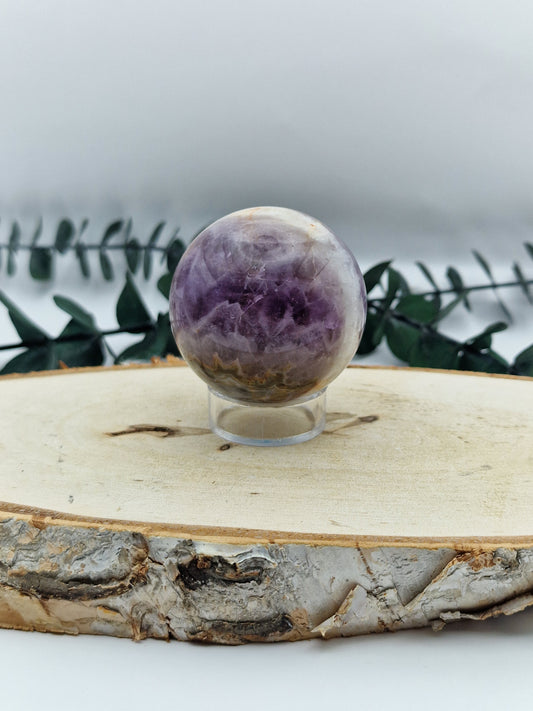 Amethyst mit Crazy Lace Achat Kugel 🤪 AM27