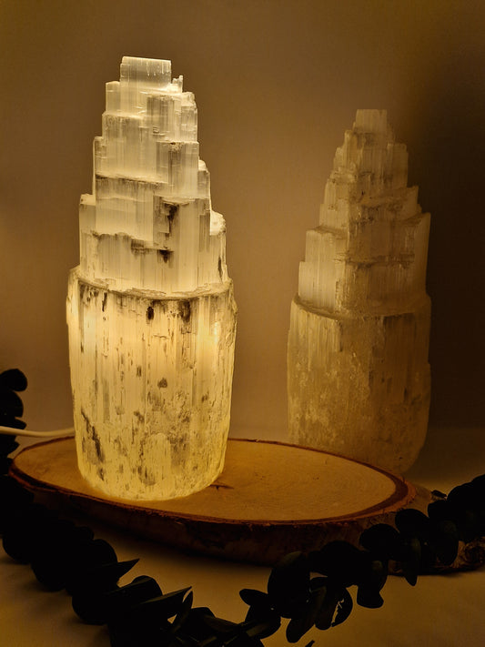 Selenit Lampe Groß 🤍