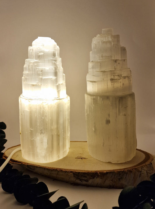 Selenit Lampe Mittel 🤍