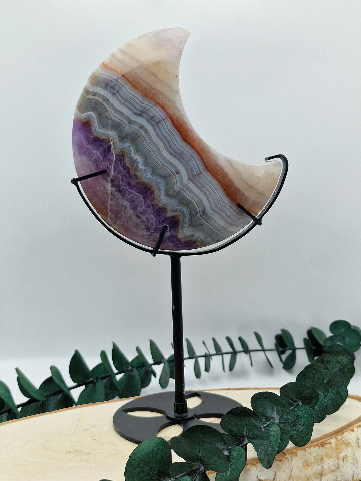 Amethyst mit Crazy Lace Achat Mond 🤪 ME68