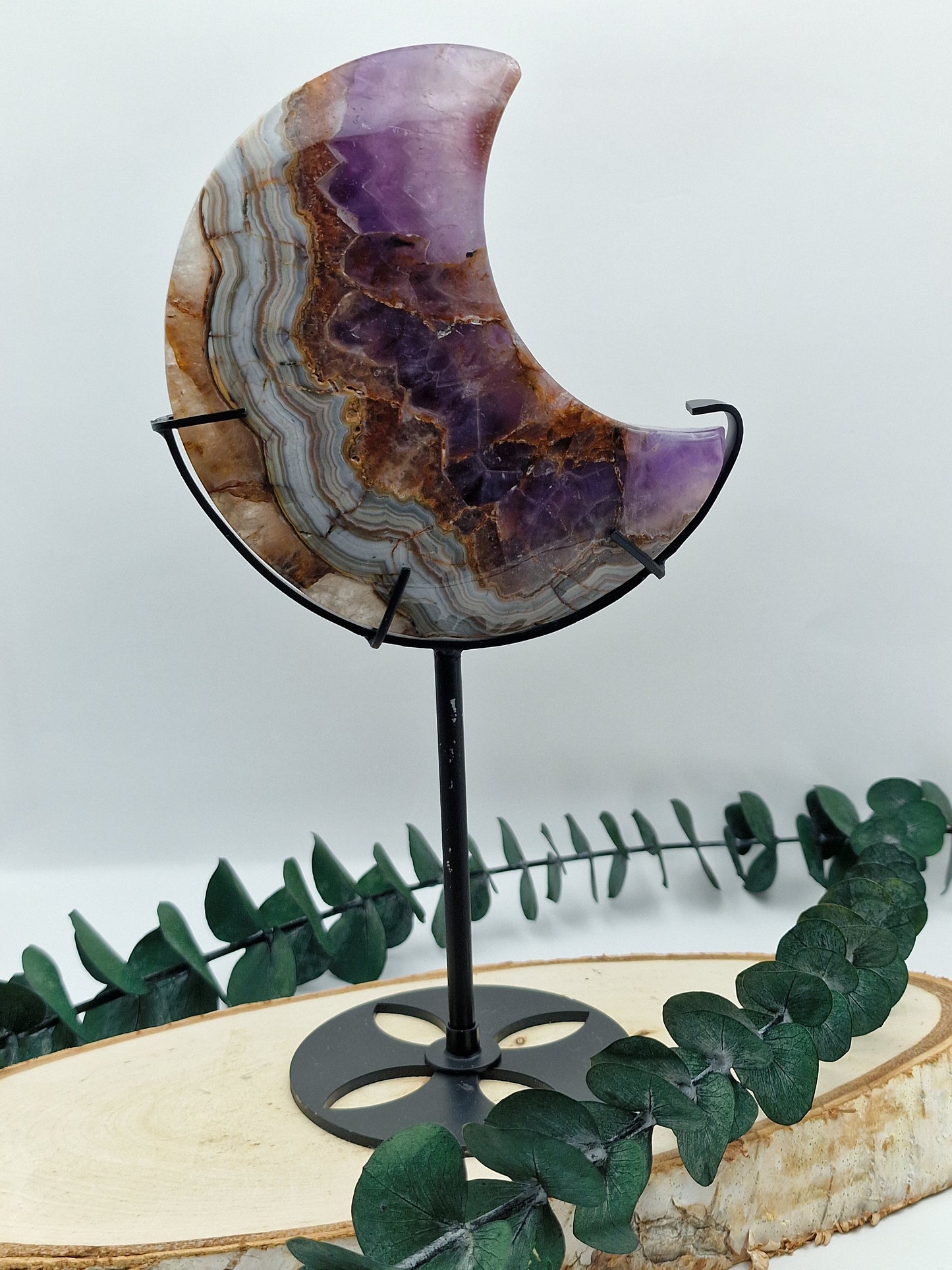 Amethyst mit Crazy Lace Achat Mond 🤪 MT68