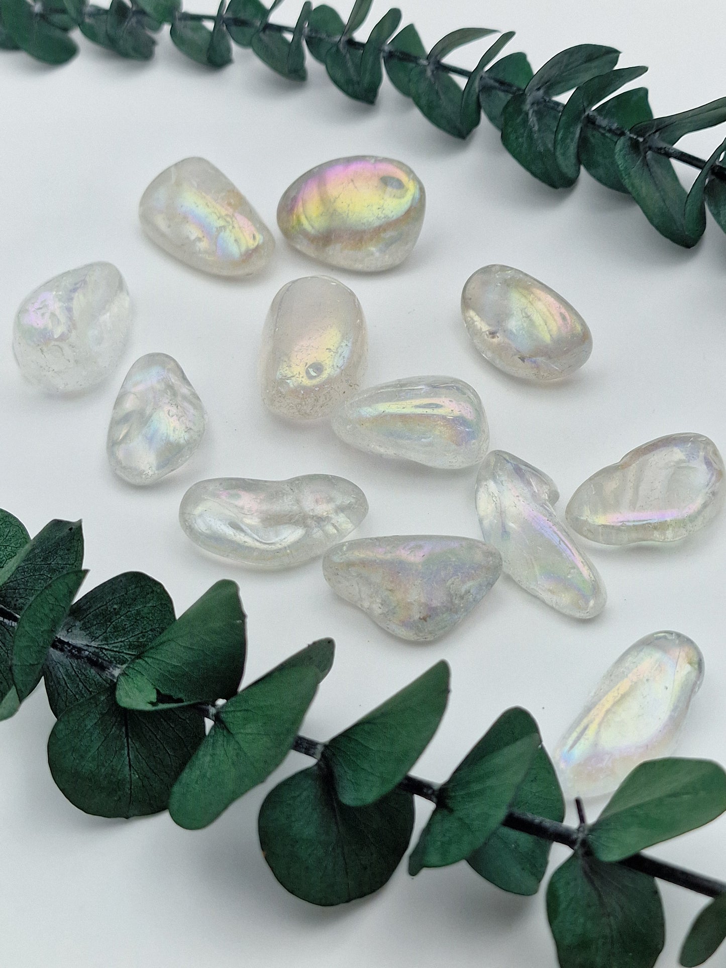 Angle Aura Bergkristall Trommelsteine 🌈 M