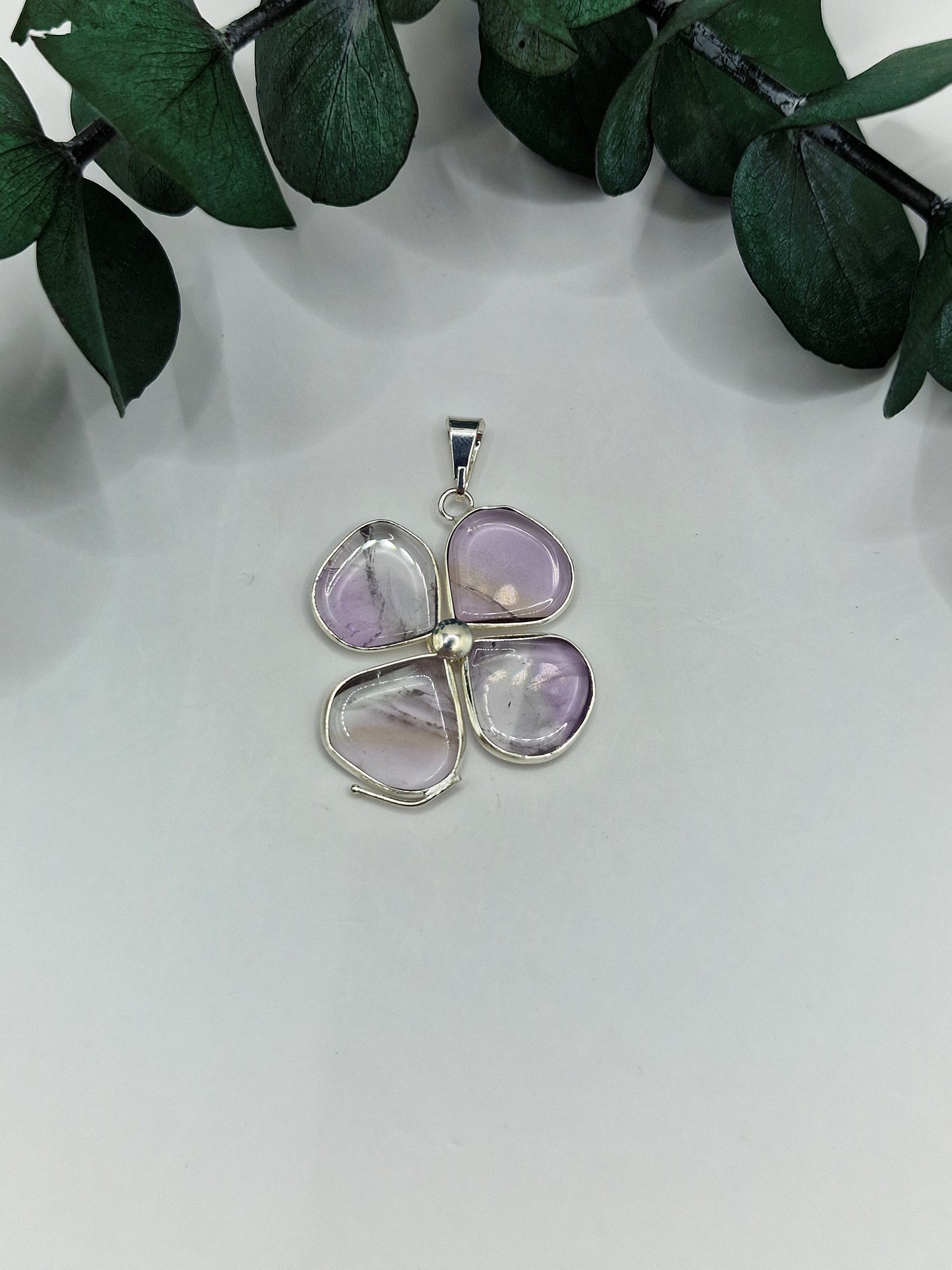 Amethyst Kleeblatt Anhänger 🍀 A21