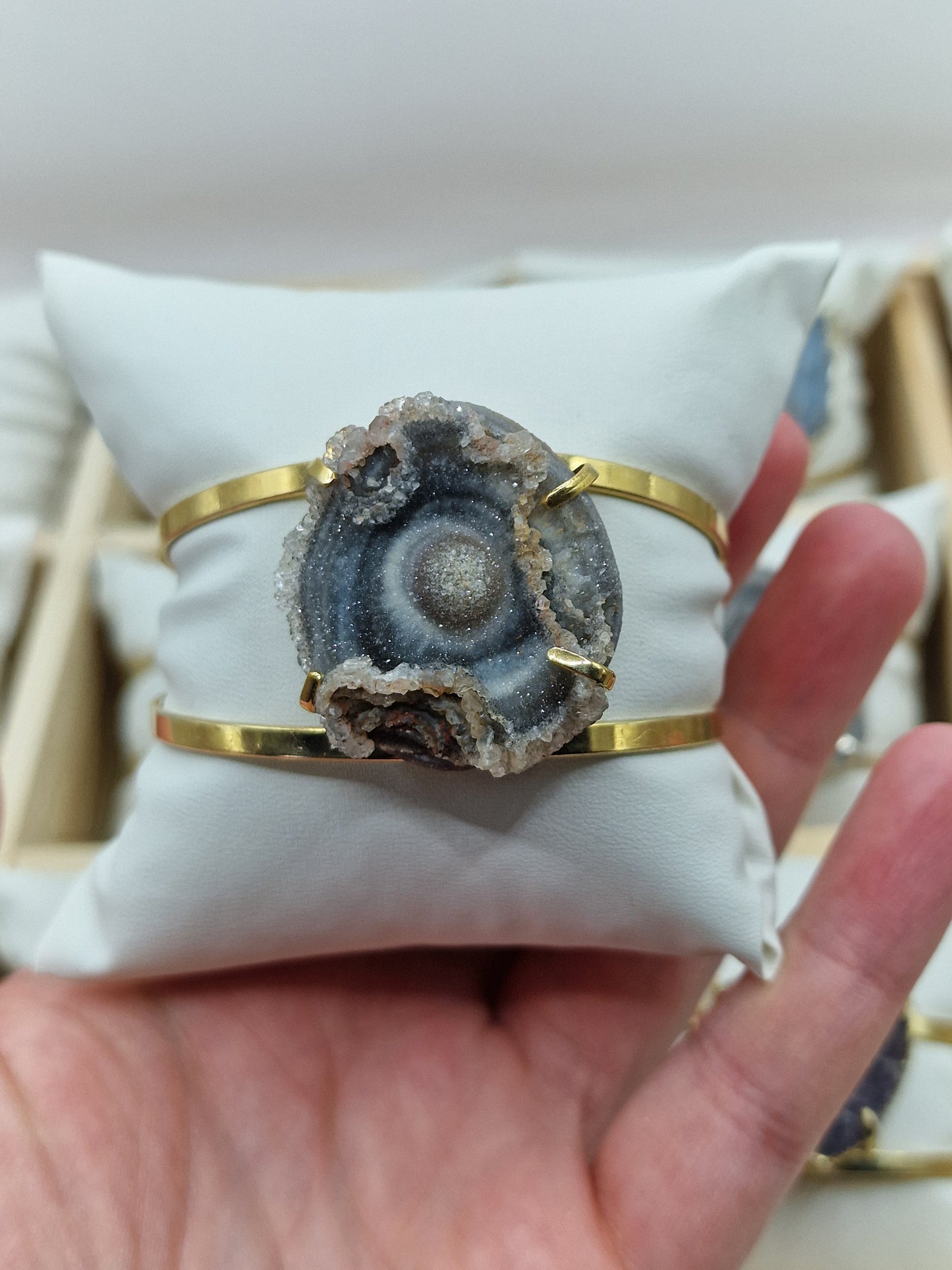 Chalcedon Armreif Gold ✨️ O32