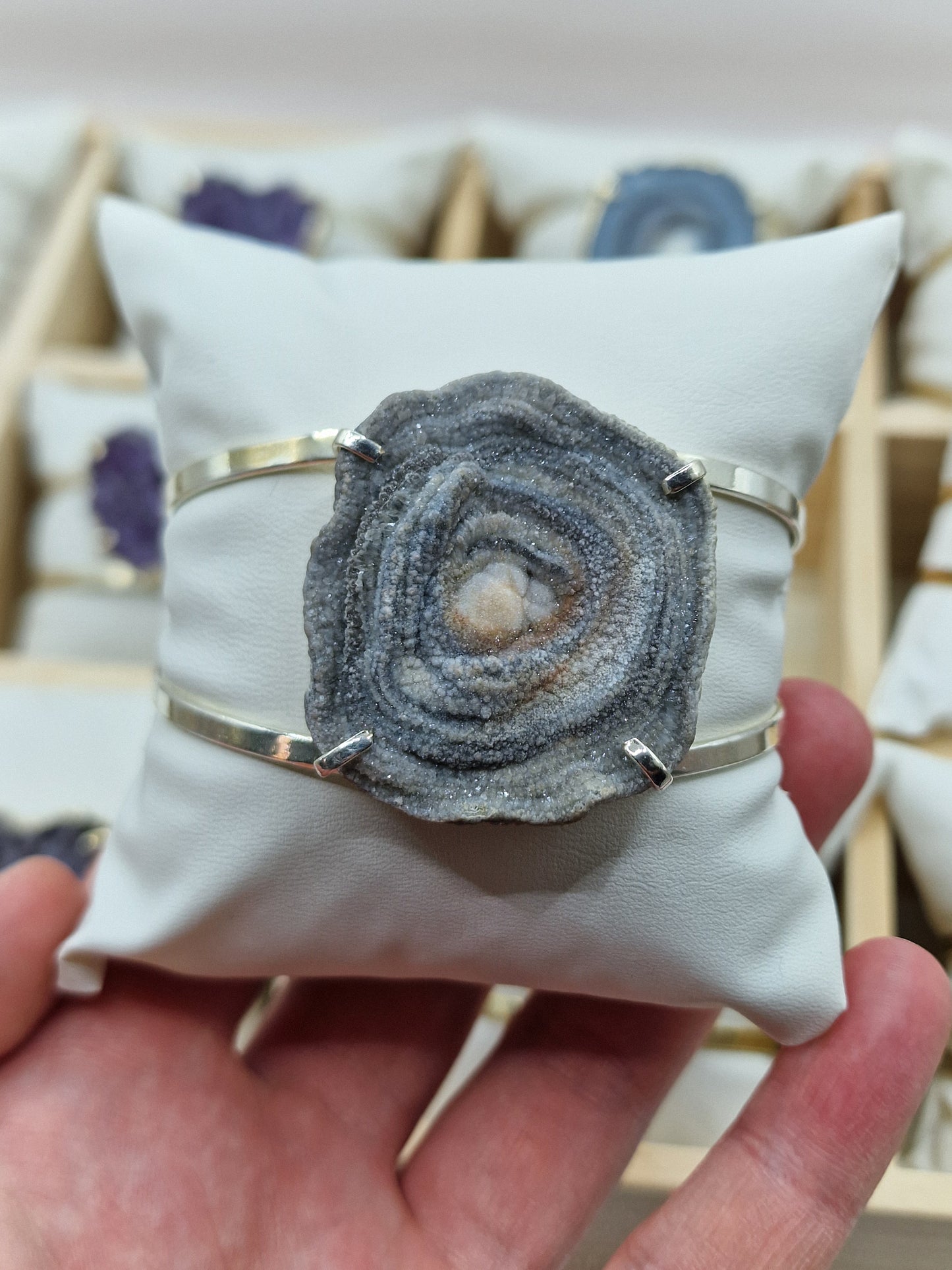 Chalcedon Armreif Silber ✨️ G32