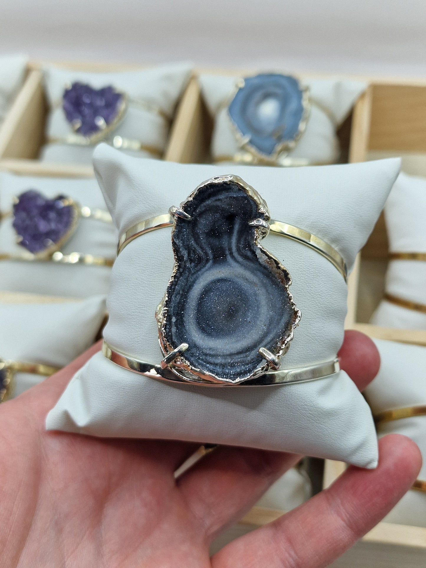 Chalcedon Armreif Silber ✨️ K32