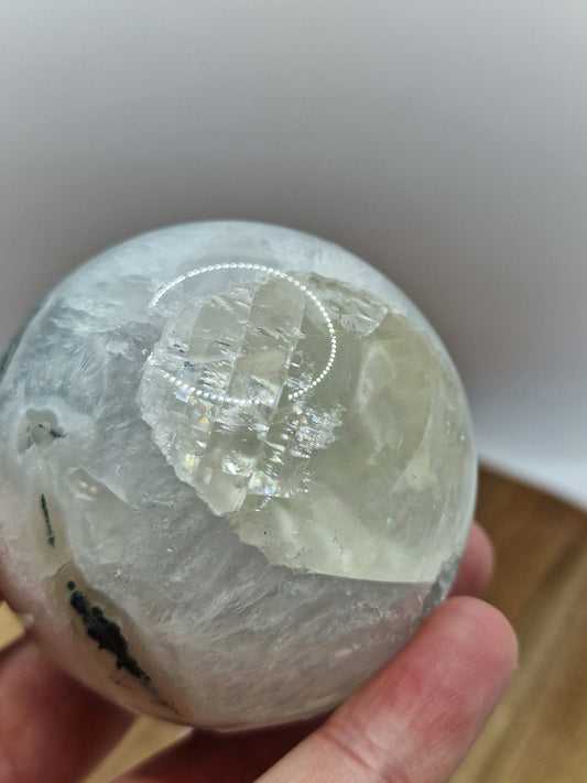 Moosachat Kugel mit Calcit 🌿 MO49