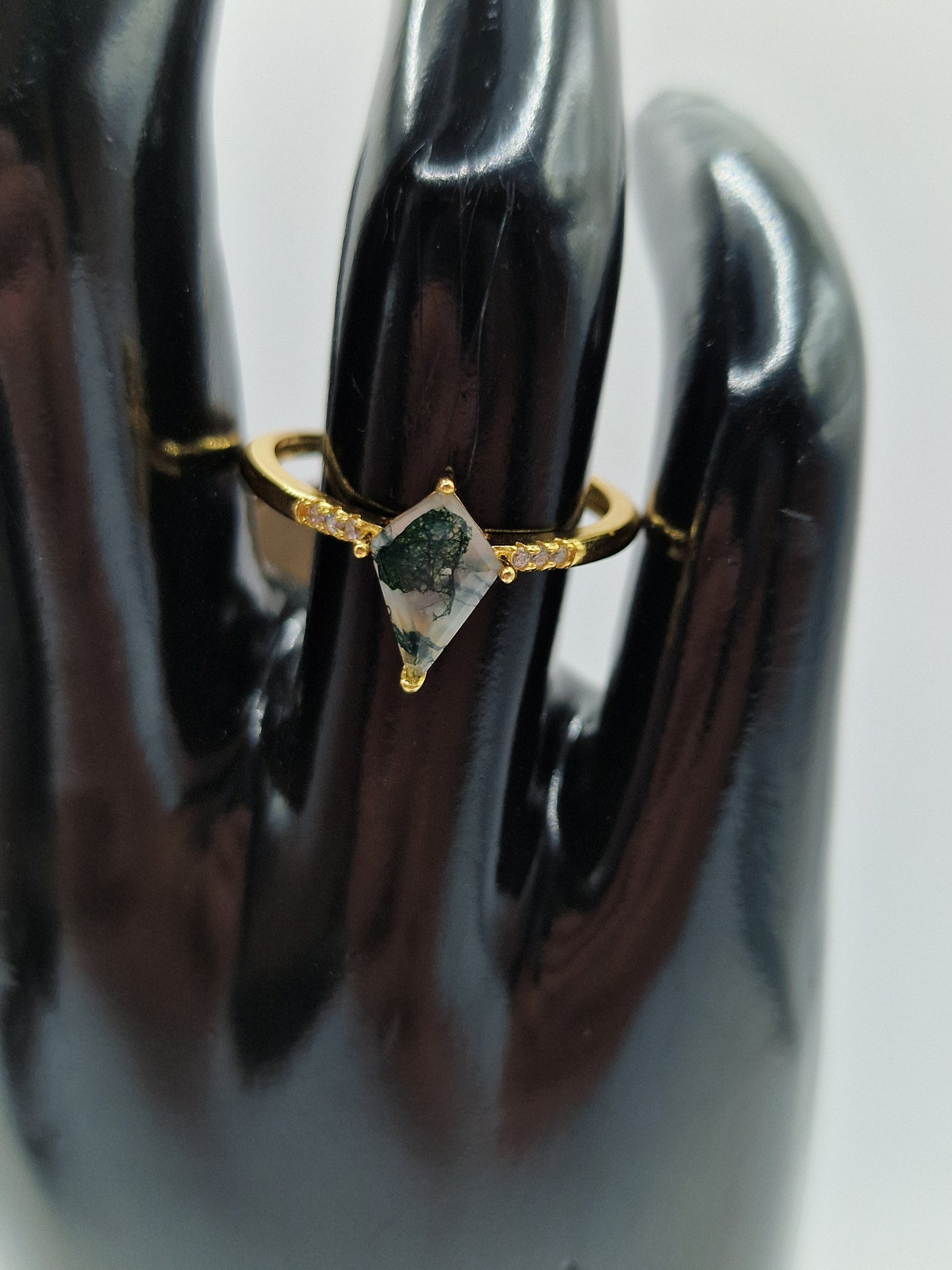 Moosachat Ring 💚 L35