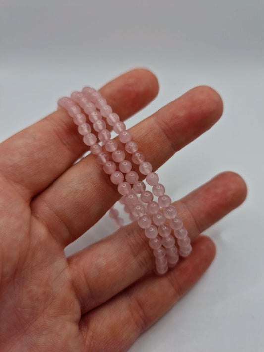 Rosenquarz Kugelarmband 4mm