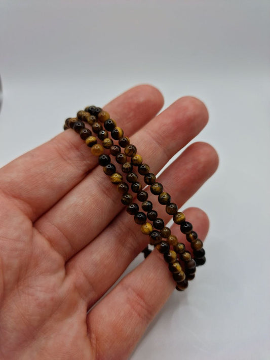Tigerauge Kugelarmband 4mm