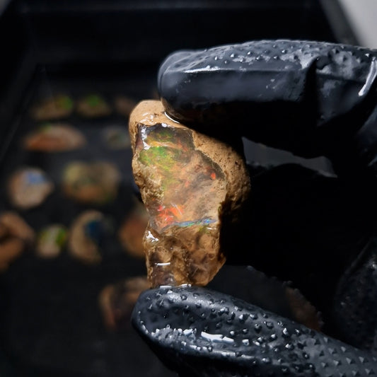 Wasseropal aus Äthiopien mit Contra Luz Effekt 🌈 36,76g