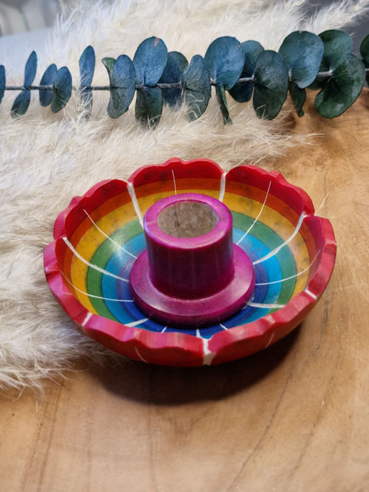 Palo Santo Halterung in Bunt