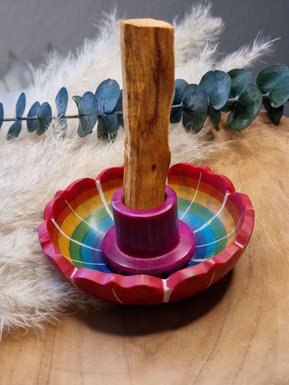 Palo Santo Halterung in Bunt