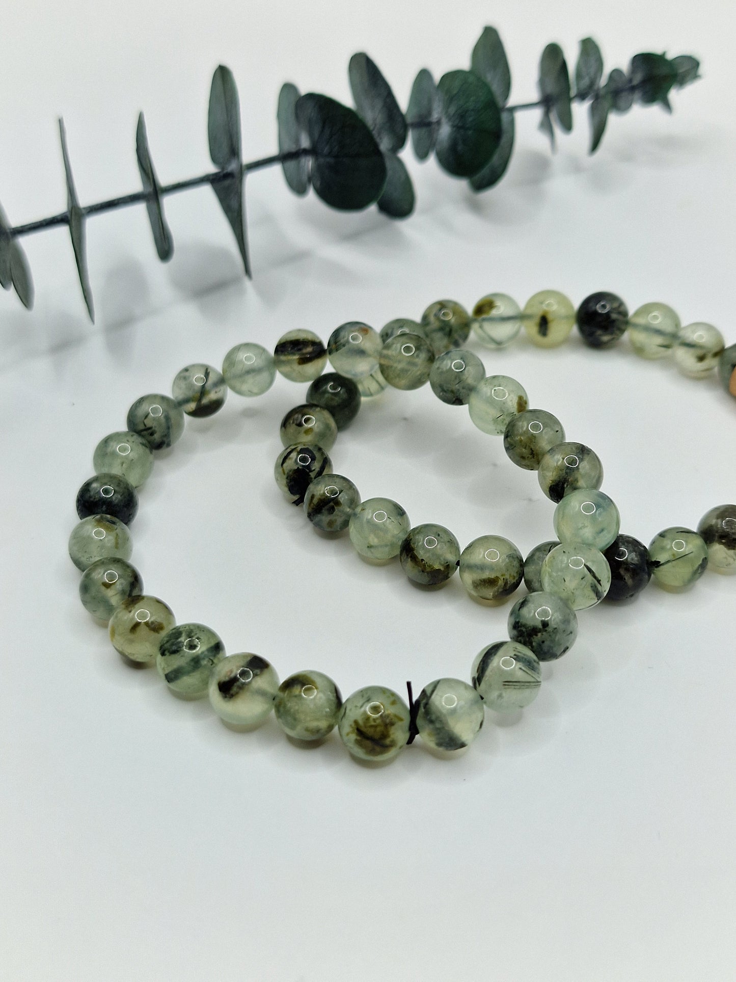 Prehnit Kugelarmband 💚 8mm