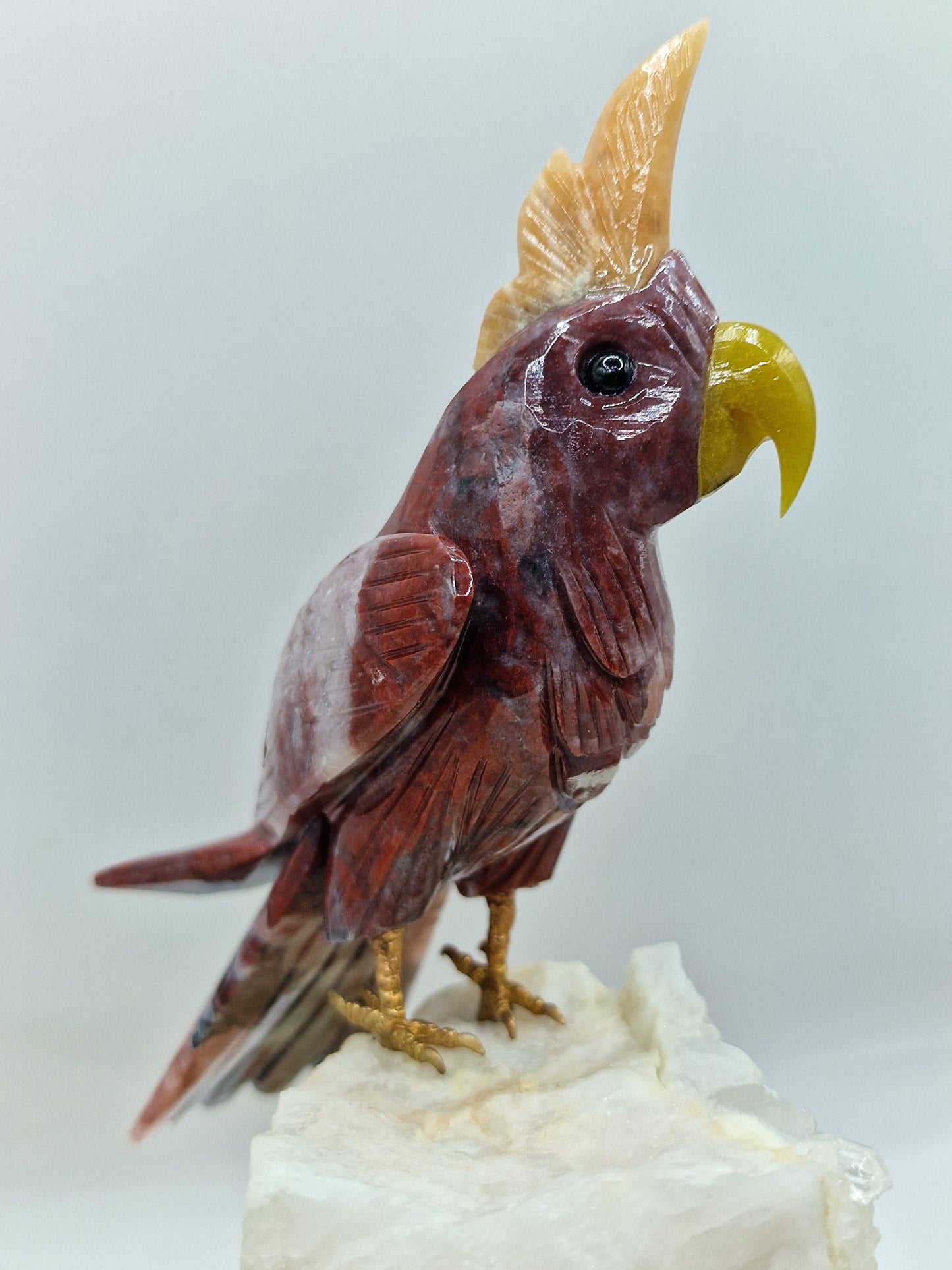 Kakadu auf Bergkristall 🐦 VG143