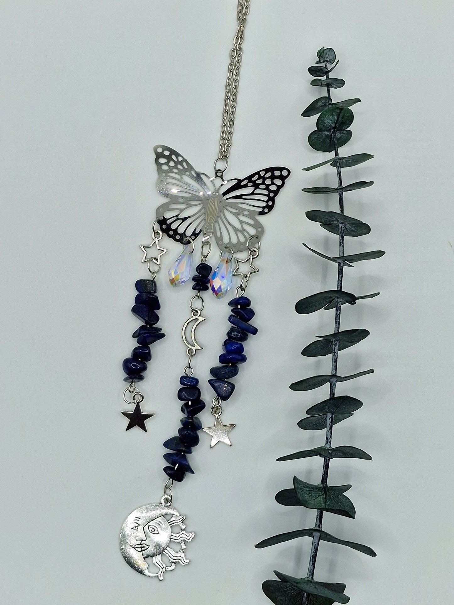 Schmetterling Sonnenfänger/Suncatcher in Silber