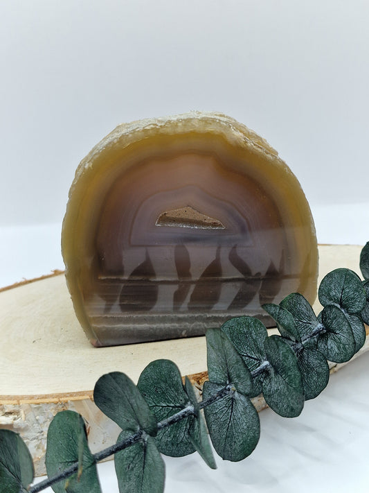 Achat Geoden Teelichthalter Natürlich 🏞