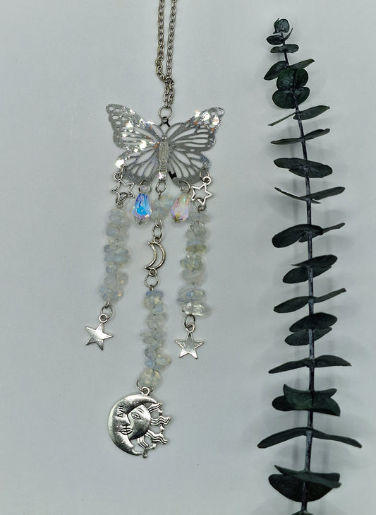 Schmetterling Sonnenfänger/Suncatcher in Silber