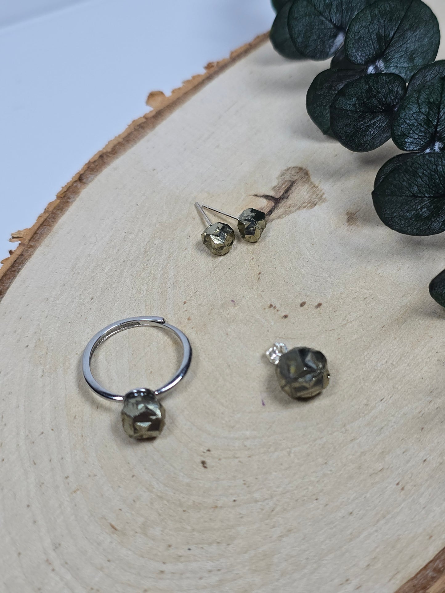 Pyrit Schmuckset 🌈 'Money Flow'