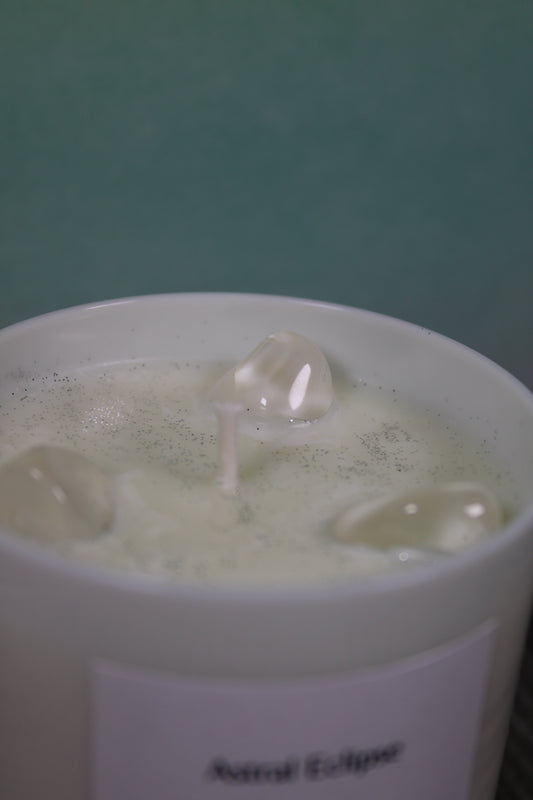 Clear Quartz Candle 🤍 Handmade by Astral Eclipse