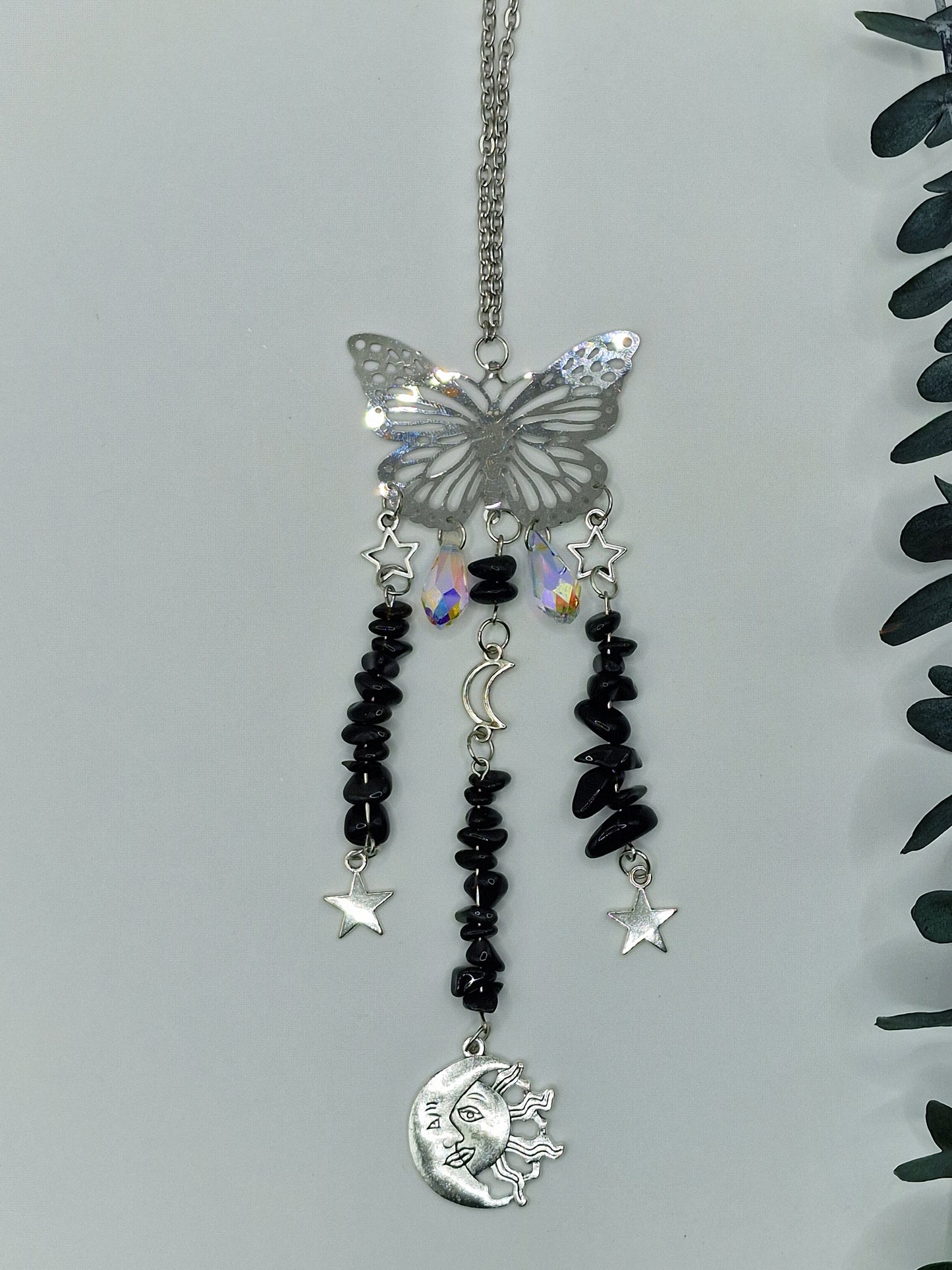 Schmetterling Sonnenfänger/Suncatcher in Silber