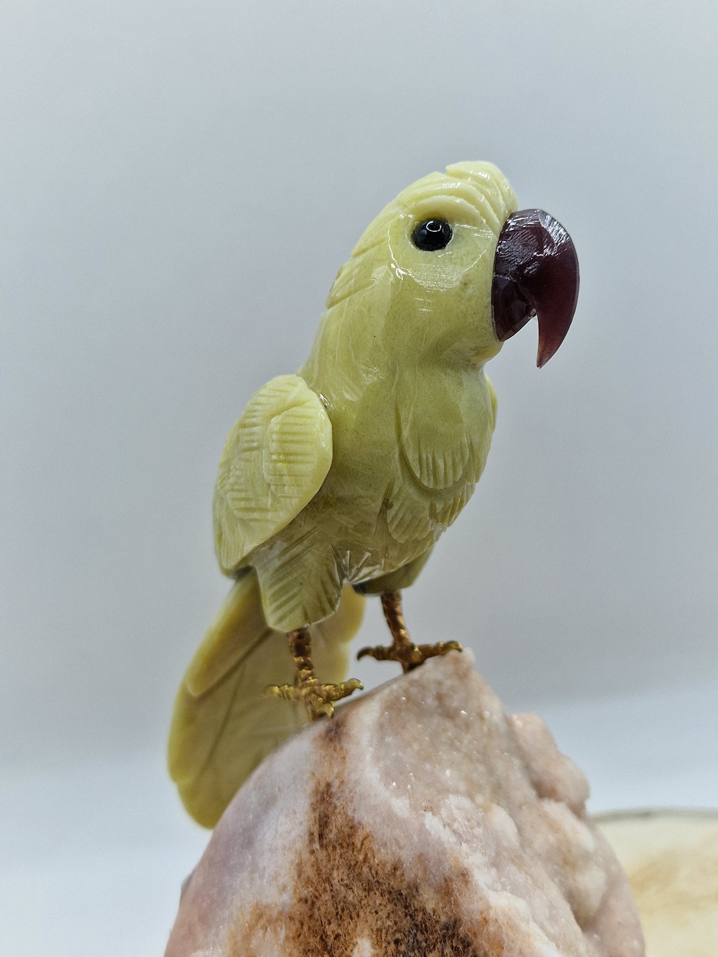Papagei auf Pink Amethyst 🦜 VH131