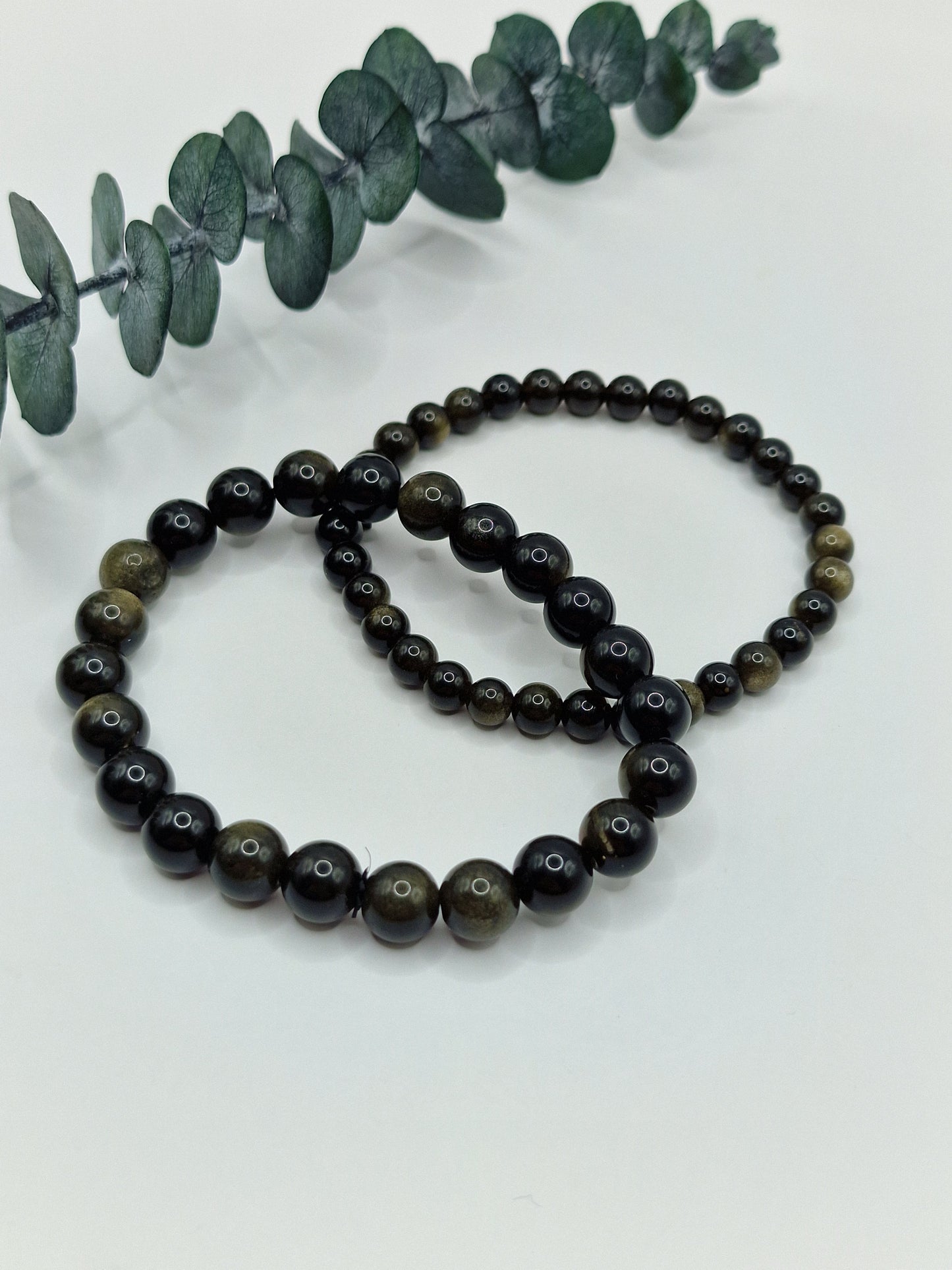 Goldobsidian Kugelarmband 🖤