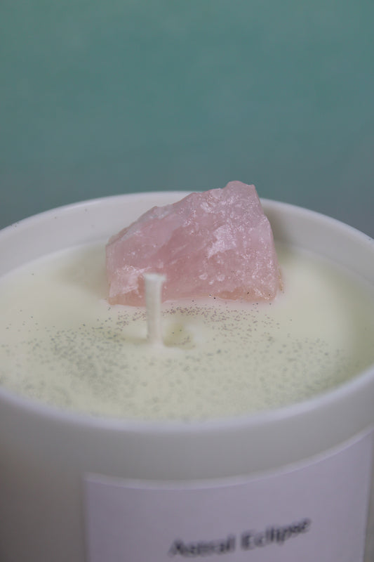 Rosequartz Candle 🎀 Handmade by Astral Eclipse