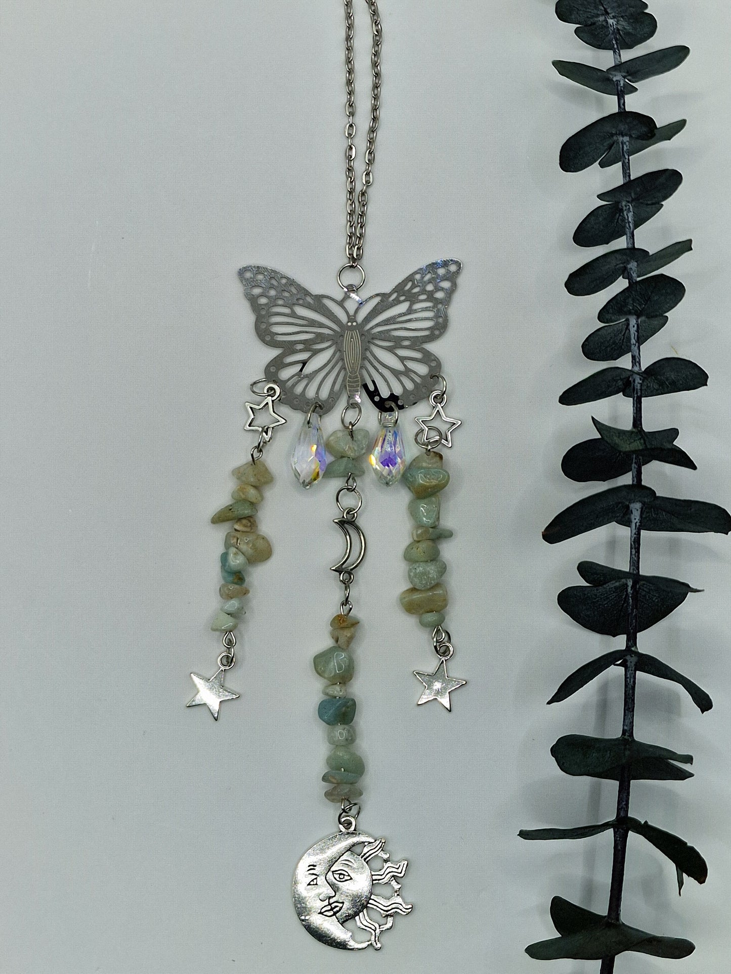 Schmetterling Sonnenfänger/Suncatcher in Silber