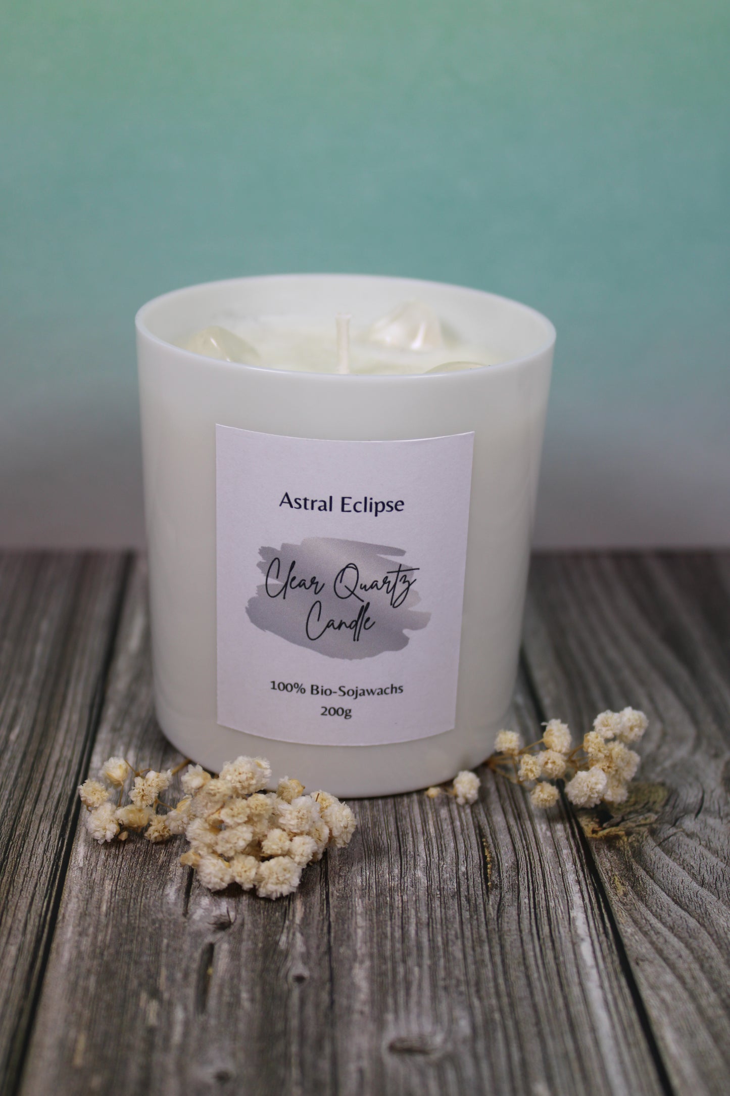 Clear Quartz Candle 🤍 Handmade by Astral Eclipse