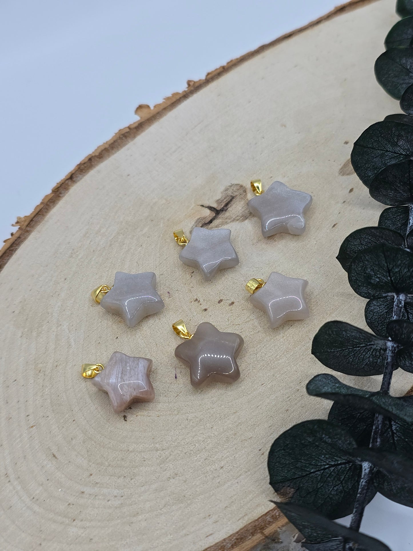 Pfirsich Mondstein Anhänger 🍑 S925, vergoldet