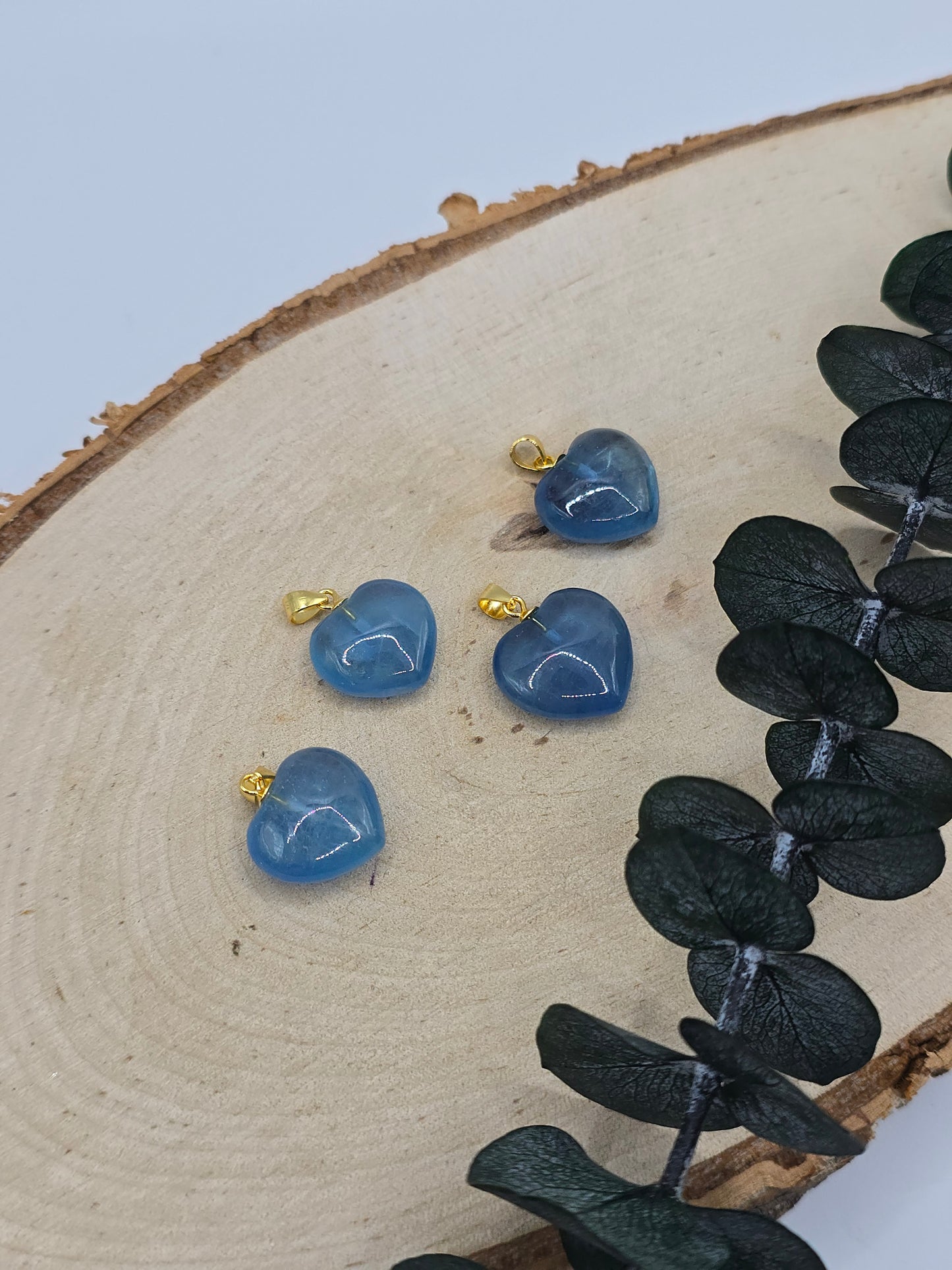 Aquamarin Anhänger 💙 S925, vergoldet