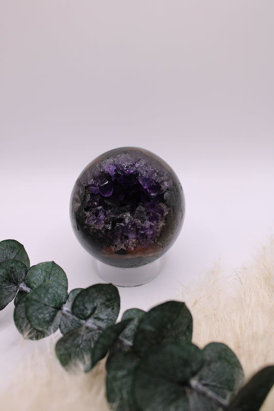 Amethyst  Kugel mit Druse 💜 AK55