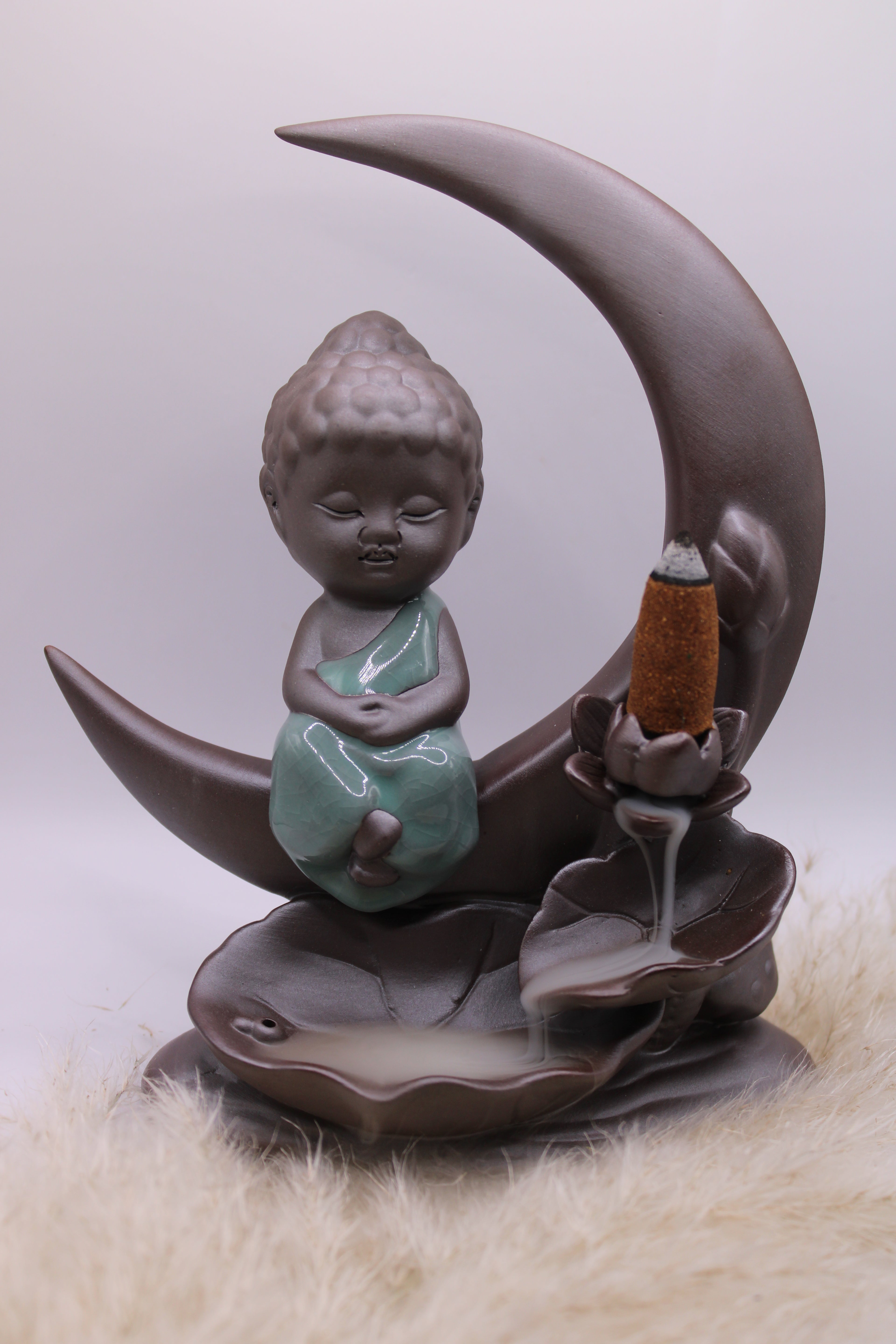 Rückfluss Wasserfall Buddha Mond