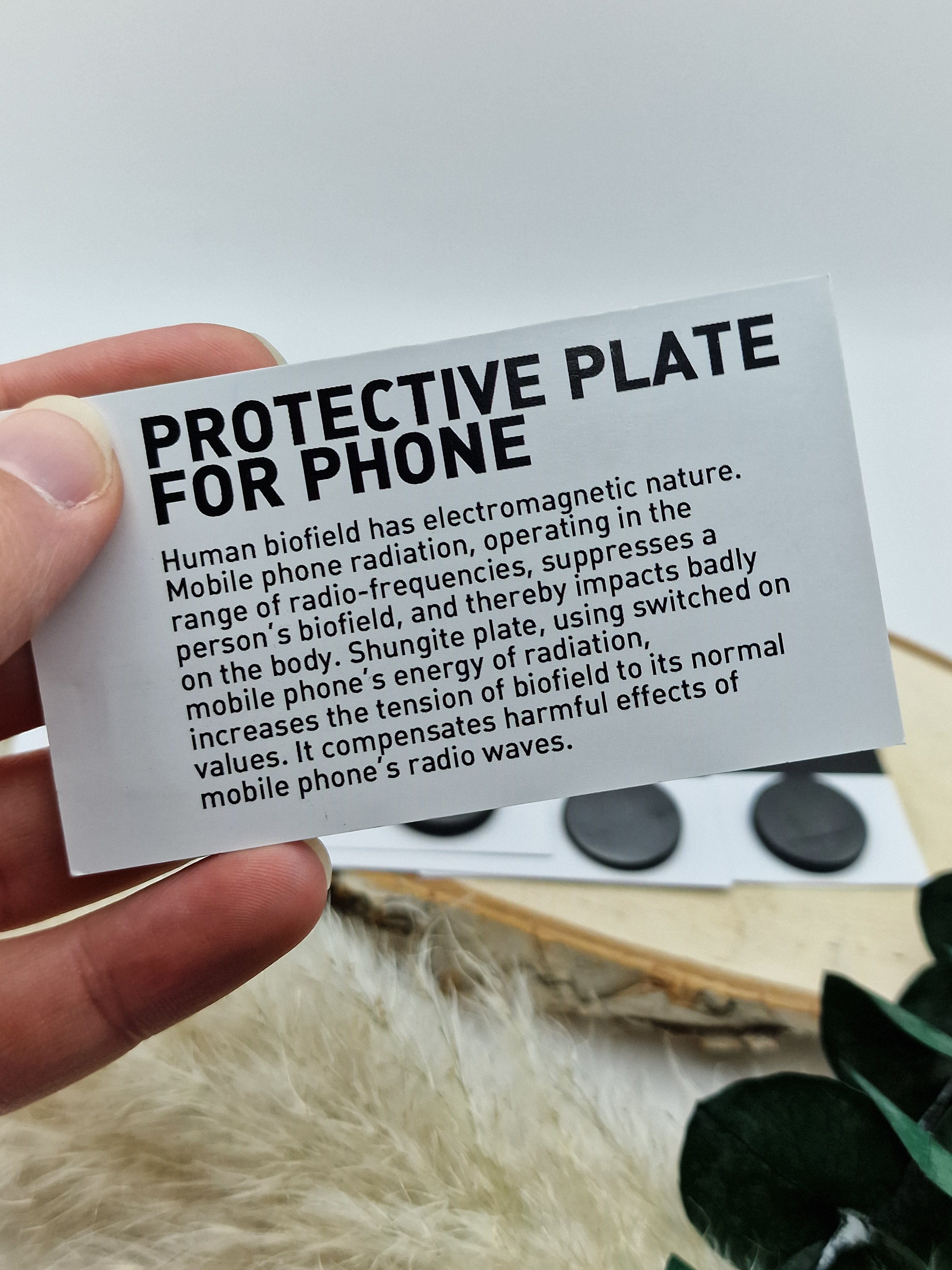 Schungit Handyplättchen 📱