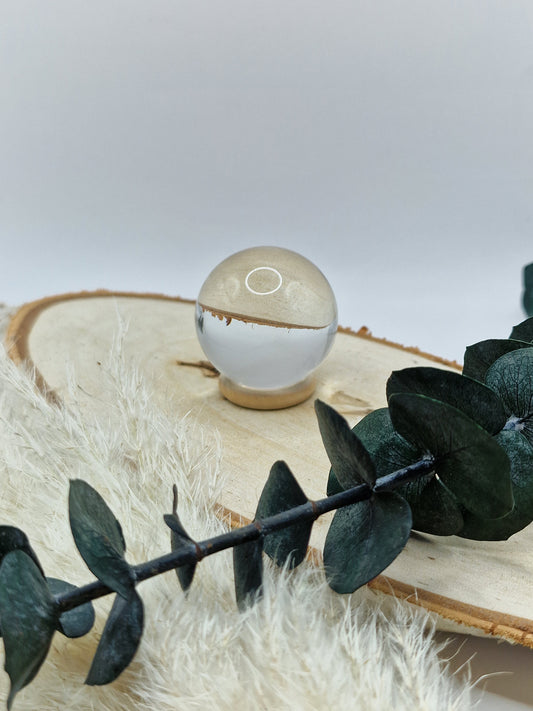 Bergkristall mit Blauen Nadeln / Blue Needle Quartz Kugel 💙 BN93