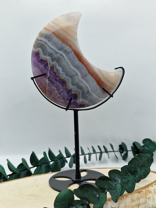 Amethyst mit Crazy Lace Achat Mond 🤪 ME68