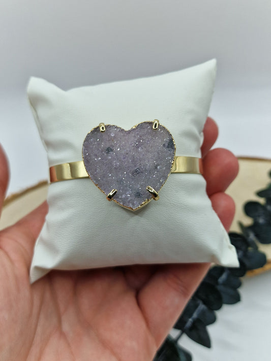 Rainbow Amethyst Armreif in Gold 🌈 A31