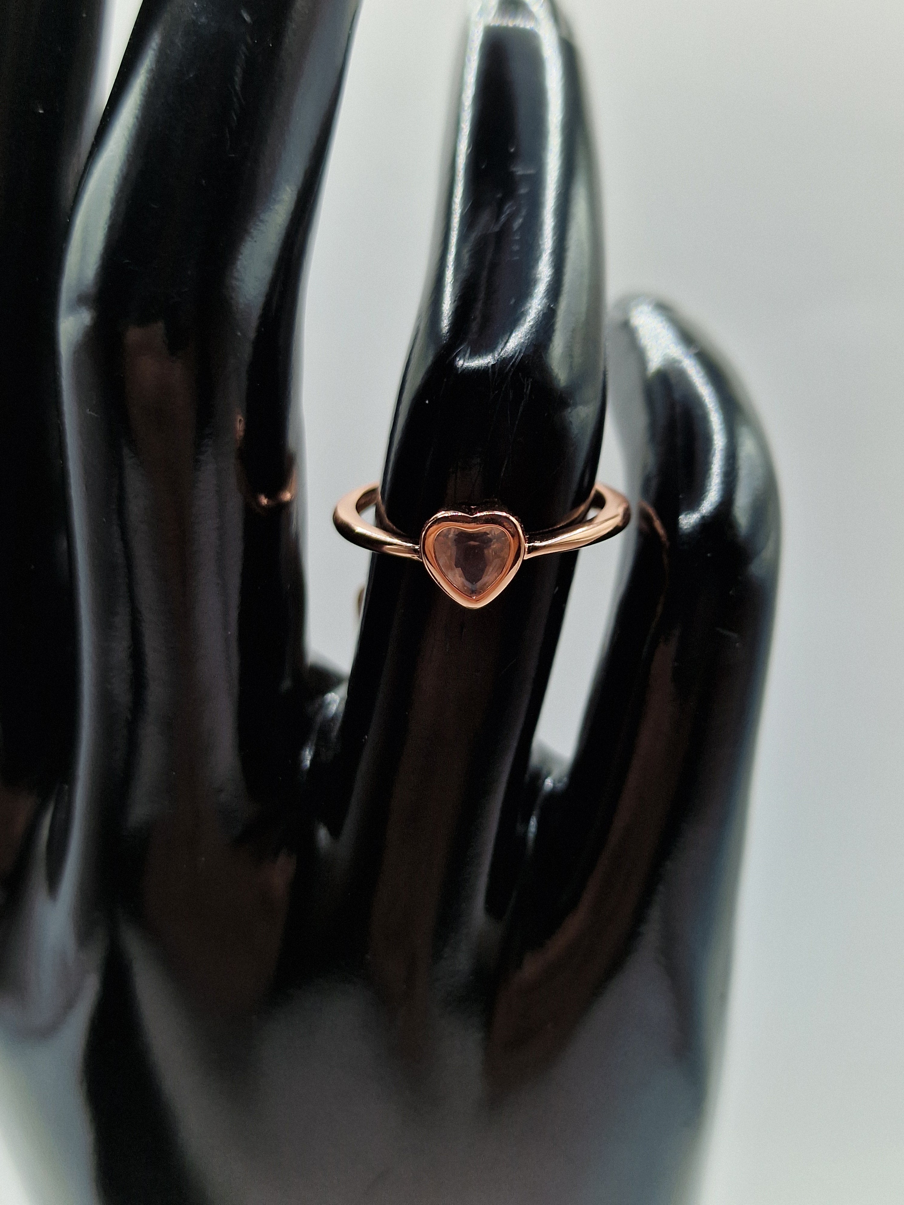 Mosambik Rosenquarz Ring 🌹 T24