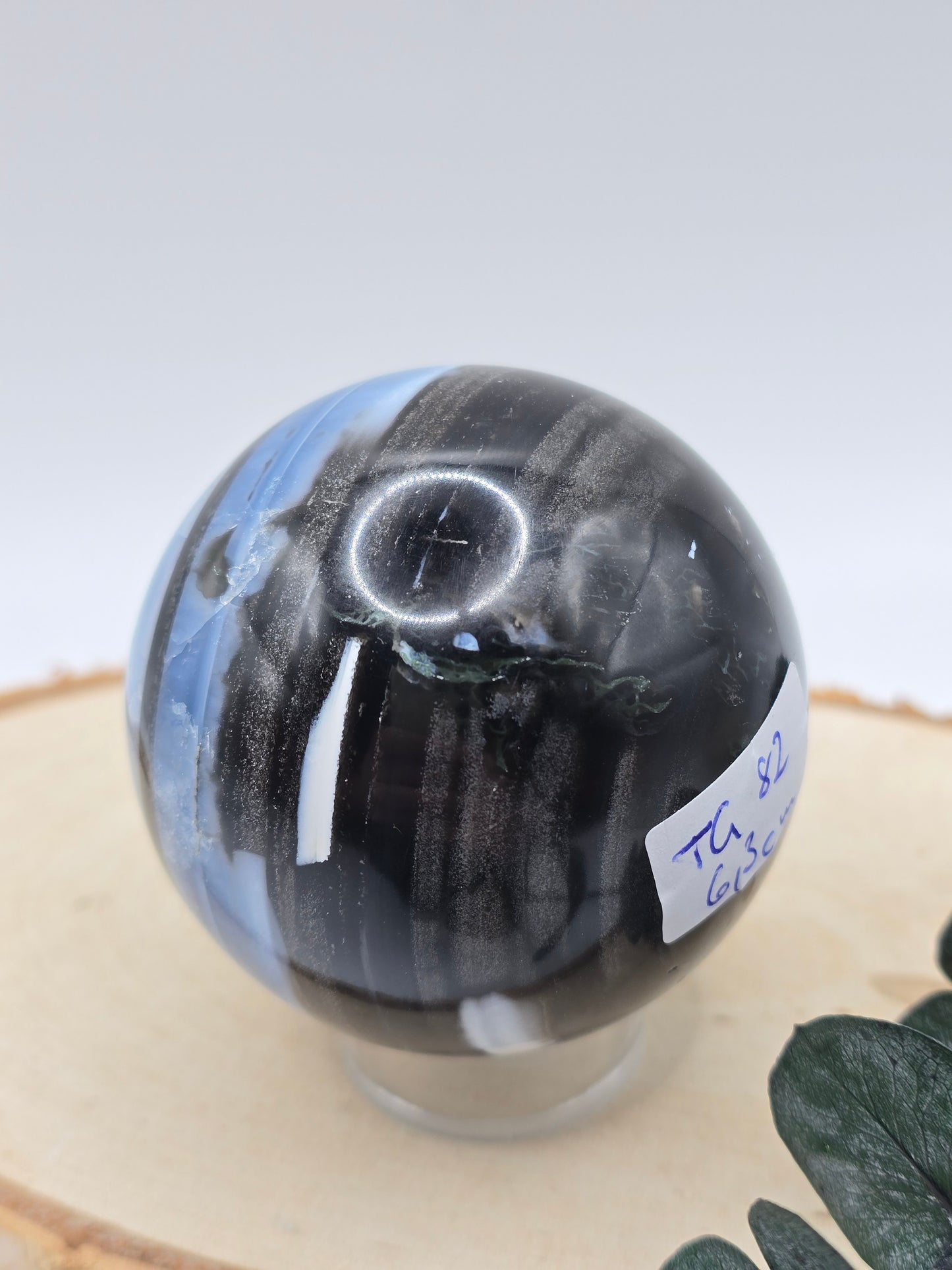 Blaue Opal Kugel 💙 TG82