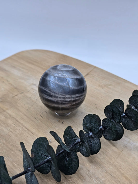 HQ Schwarze Mondstein Kugel 🌕 JJ83