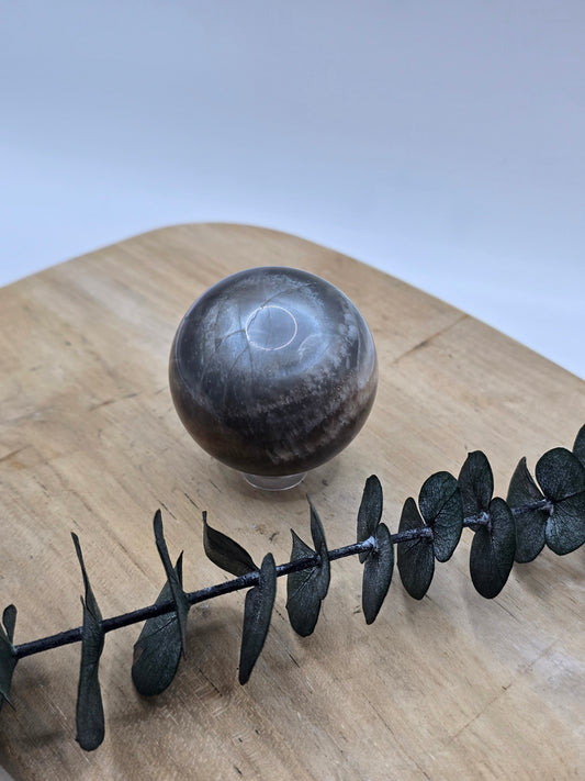 HQ Schwarze Mondstein Kugel 🌕 JC81