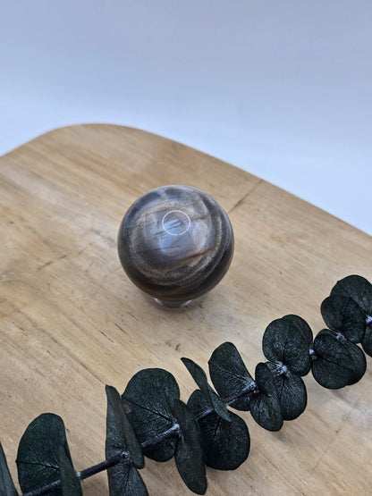 HQ Schwarze Mondstein Kugel 🌕 JW57