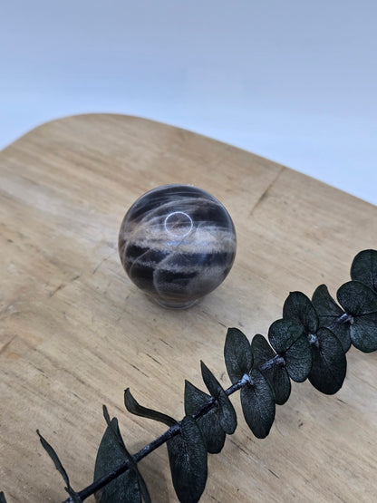 HQ Schwarze Mondstein Kugel 🌕 JD41