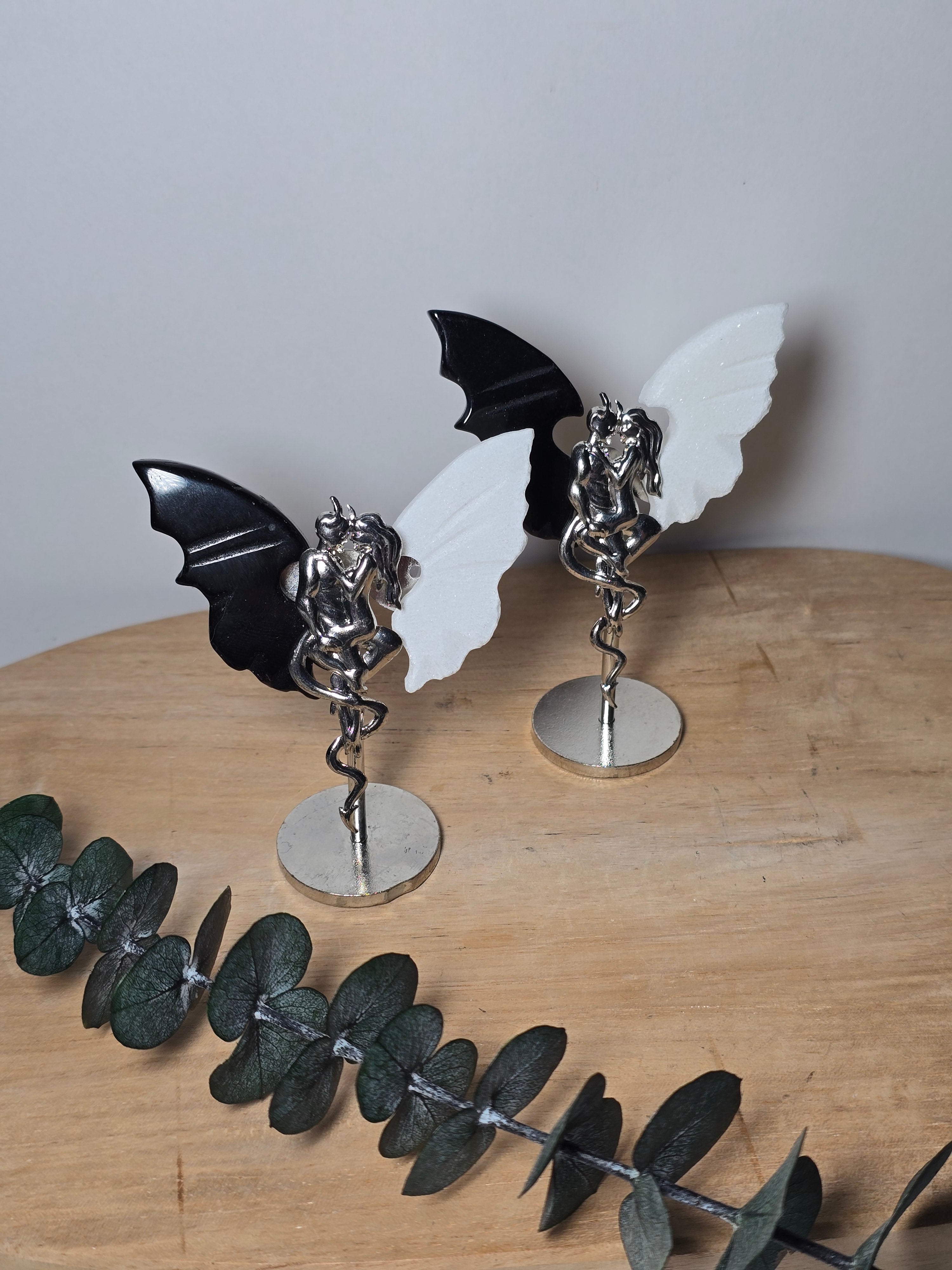 Teufel & Engel 🤍 Obsidian & Weiße Jade