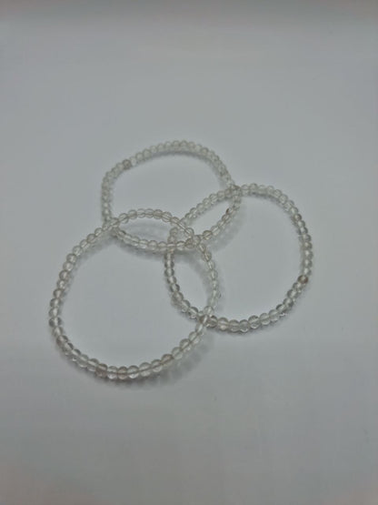 Bergkristall Kugelarmband 4mm